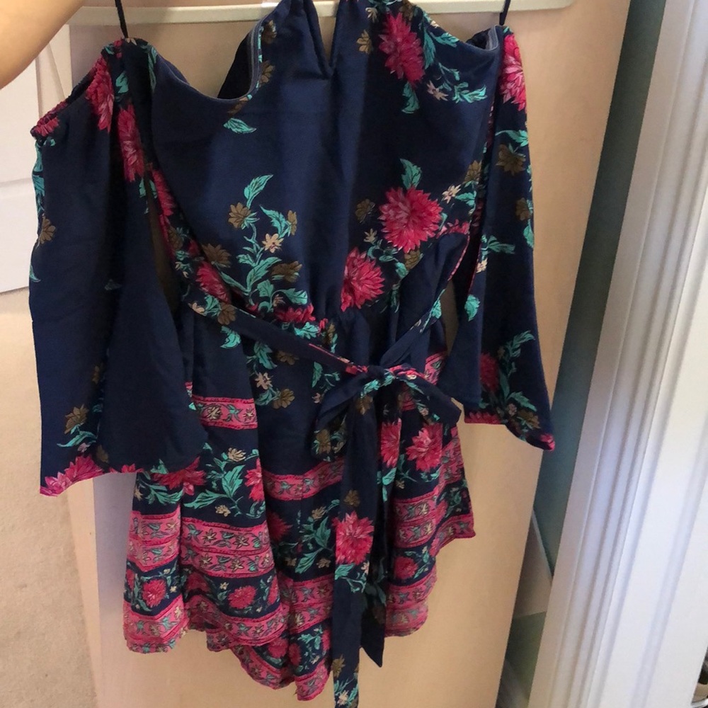 Strapless Floral Romper
